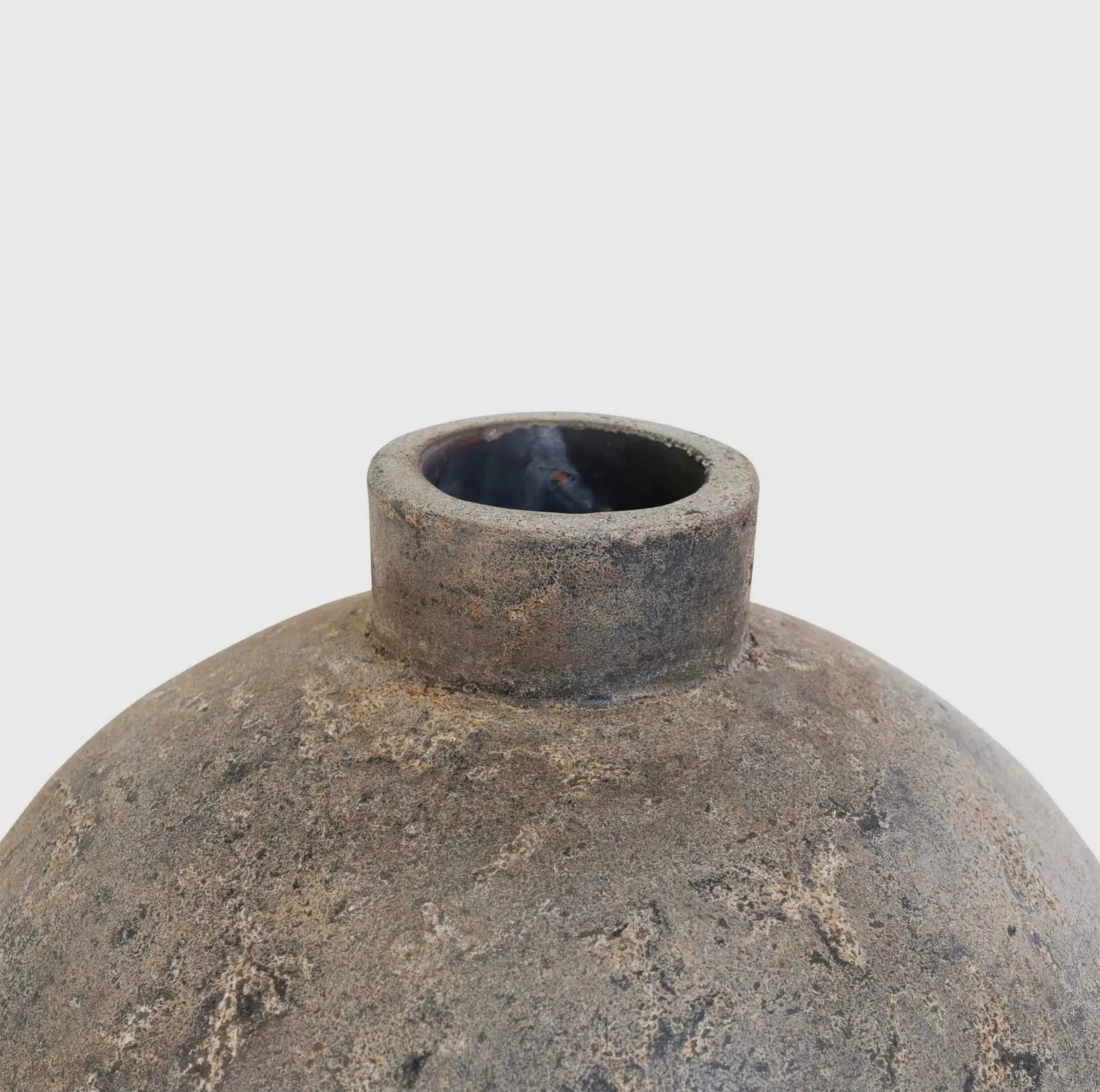 Topf Terracotta braun - grau groß - GRAYSS FASHION