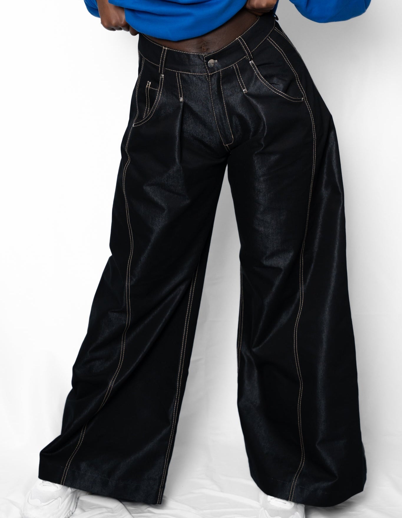 Jeans in schwarz extra weit - GRAYSS FASHION